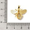 Brass Micro Pave Cubic Zirconia Charms KK-C072-31G-3