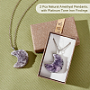 CHGCRAFT 2Pcs Natural Amethyst Pendants G-CA0001-43-4