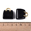 Natural Obsidian Pendants G-Q602-01G-01-3