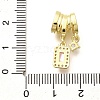 Rack Plating Brass Micro Pave Clear Cubic Zirconia Pendants KK-M309-28G-3