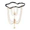 Tassel Alloy Thigh Chain AJEW-G059-02A-G-2