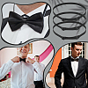 BENECREAT 16Pcs Adjustable Polyester Elastic Bow Tie Extender Bands FIND-BC0005-75A-02-6