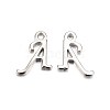 Platinum Plated Alloy Letter Pendants PALLOY-J718-01P-2