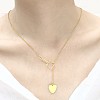 Fashionable Stainless Steel Violin Pendant Lariat Necklaces for Women's Daily Wear NJ2506-1