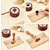 Brass Wax Seal Stamps with Rosewood Handle AJEW-WH0412-0129-3