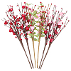 6Pcs 3 Styles Foam & Gypsum & Silk Cloth Artificial Heart Flower Branch DIY-WR0005-40-1