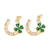 Brass Micro Pave Cubic Zirconia Pendants KK-C162-022G-1