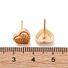 Brass Stud Earrings EJEW-D288-01G-3