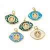 Brass Pendants Cubic Micro Pave Zirconia KK-K356-03G-1