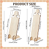 2 Bags 2 Styles Cute Girl Shaped Wood Hair Clip Holders ODIS-PH0001-93-2