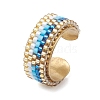 Glass Seed Beads Cuff Rings RJEW-MZ00016-01-1