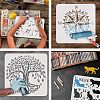 Large Plastic Reusable Drawing Painting Stencils Templates DIY-WH0172-636-4