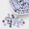 Silver-Grey Mix Pearlized Glass Pearl Beads HY-X006-6mm-13-1
