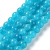 Dyed Natural Malaysia Jade Beads Strands G-G021-02A-02-1