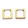 304 Stainless Steel Square Huggie Hoop Earrings STAS-J033-09B-G-2