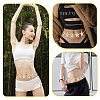 Bohemian Alloy White Enamel with Iron Starfish Link Belly Body Chains for Women AJEW-WH20006-348-4