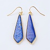 Natural Lapis Lazuli Dangle Earrings X-EJEW-P145-03B-1