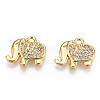 Brass Micro Pave Cubic Zirconia Charms X-ZIRC-K082-034A-3