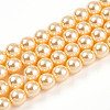 Baking Painted Pearlized Glass Pearl Bead Strands HY-N002-6mm-A09-2