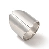 304 Stainless Steel Wide Open Cuff Ring for Men Women RJEW-P081-03P-1