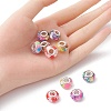 10Pcs 5 Colors Transparent Resin European Rondelle Beads RPDL-YW0001-07B-4