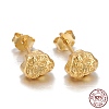 925 Sterling Silver Stud Earrings EJEW-F265-02G-3