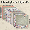 24Pcs 12 Styles Scrapbook Paper Pads DIY-WH0028-47C-2