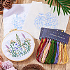DIY Flower Pattern Embroidery Beginner Kits DIY-TAC0020-38-8