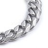 Tarnish Resistant Men's 304 Stainless Steel Cuban Link Chain Bracelets BJEW-L673-001-P-3