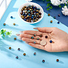150Pcs 10 Colors Electroplated Natural Lava Rock Beads Strands G-PJ0001-03B-6