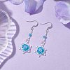 Glass Seed Beaded Dangle Earrings EJEW-MZ00171-01-2