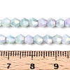 Anti-Tarnish Electroplate Bicone Glass Beads Strands X-EGLA-T021-4mm-16-07-4