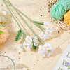 Handmade Crochet Polyester Yarn Flower Ornaments DIY-WH0430-622B-5