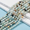 Natural Flower Amazonite Beads Strands Z26N5018-6