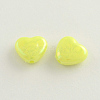 AB Color Plated Heart Acrylic Beads SACR-Q106-07-2