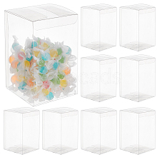 BENECREAT 15Pcs Rectangle Transparent Plastic PVC Box Gift Packaging CON-BC0007-10