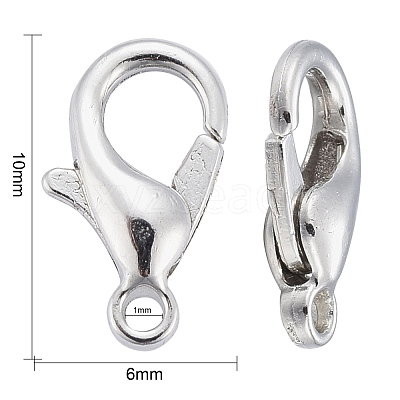 Zinc Alloy Lobster Claw Clasps E103-P-NF-1