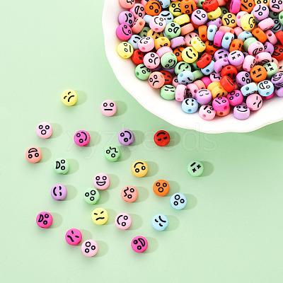 Opaque Acrylic Beads MACR-YW0001-22F-1
