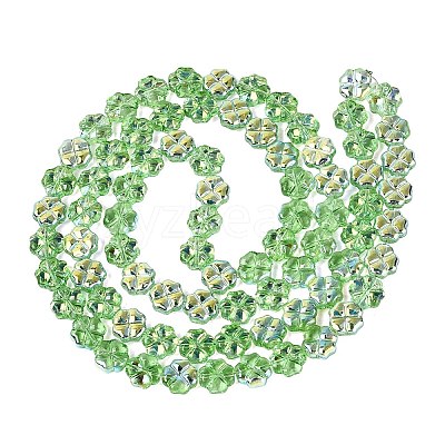 Baking Paint Electroplate Transparent Glass Beads Strands EGLA-Q136-04A-10-1
