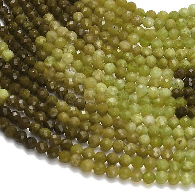 Gradient Color Natural Yellow Green Opal Beads Strands GG-CBA9722-A01-3mm-1