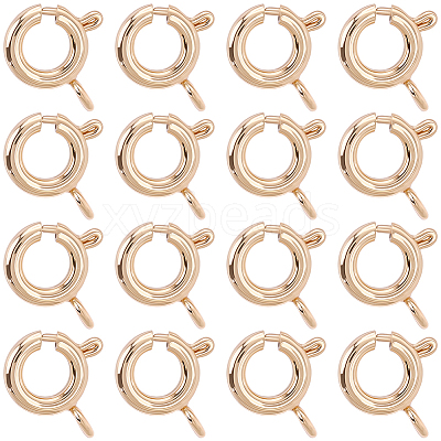 20Pcs Brass Spring Ring Clasps KK-BBC0027-68B-G-1