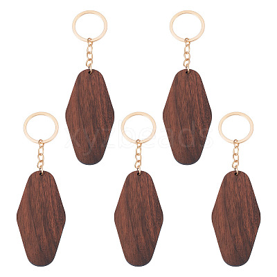 Walnut Wood Pendant Keychains KEYC-TAC0034-06B-1