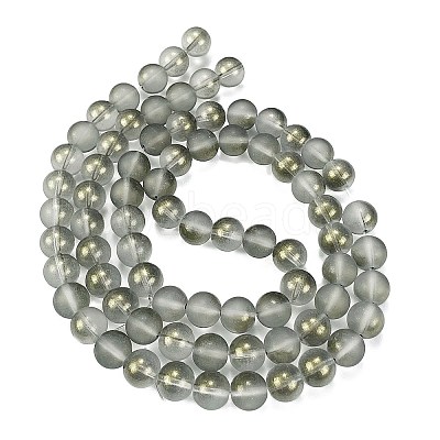 Frosted Transparent Glass Bead Strands GLAA-P065-10mm-12-1