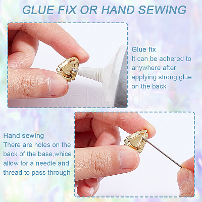 24Pcs 12 Colors Teardrop Sew on Rhinestone DIY-GA0005-17-1