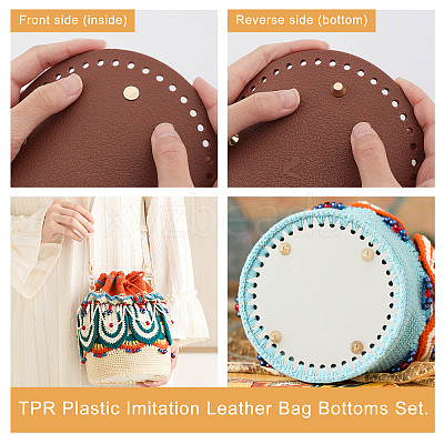 TPR Plastic Imitation Leather Bag Bottoms Set FIND-WH0013-95-1