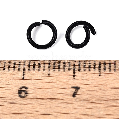 Spray Painted Iron Open Jump Rings IFIN-T017-04C-01-1