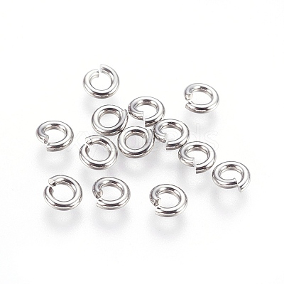 Tarnish Resistant 304 Stainless Steel Saw Cut Open Jump Rings X-STAS-P212-25P-12-1