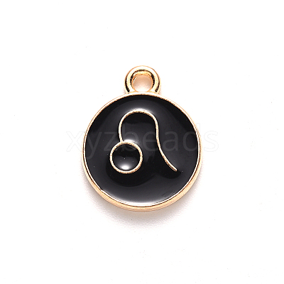 Alloy Enamel Pendants ENAM-S124-01B-08G-1