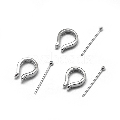 Anti-Tarnish Rhodium Plated 925 Sterling Silver Pendant Bails STER-L057-081A-P-1
