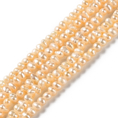 Natural Cultured Freshwater Pearl Beads Strands PEAR-E018-81-1